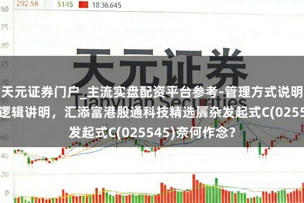 天元证券门户_主流实盘配资平台参考-管理方式说明 主动管制筛选逻辑讲明，汇添富港股通科技精选羼杂发起式C(025545)奈何作念？