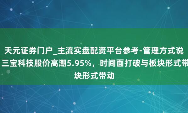 天元证券门户_主流实盘配资平台参考-管理方式说明 三宝科技股价高潮5.95%，时间面打破与板块形式带动