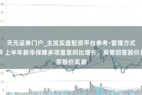 天元证券门户_主流实盘配资平台参考-管理方式说明 上半年新华保障多项蓄意同比增长，高管回答股价高潮